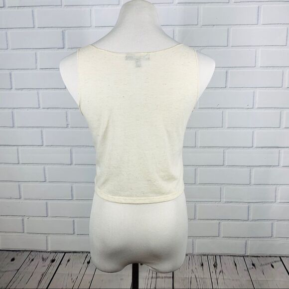 10/$25🦋 Weavers Ivory Crochet & Lace Crop Top - Small - Picture 4 of 10
